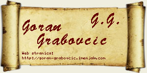 Goran Grabovčić vizit kartica